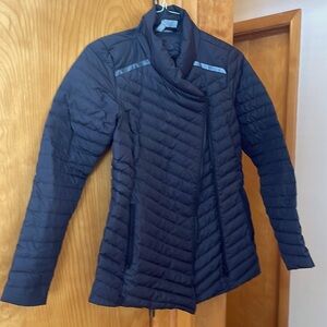 EUC Athleta black - grey asymmetric zipper jacket size S